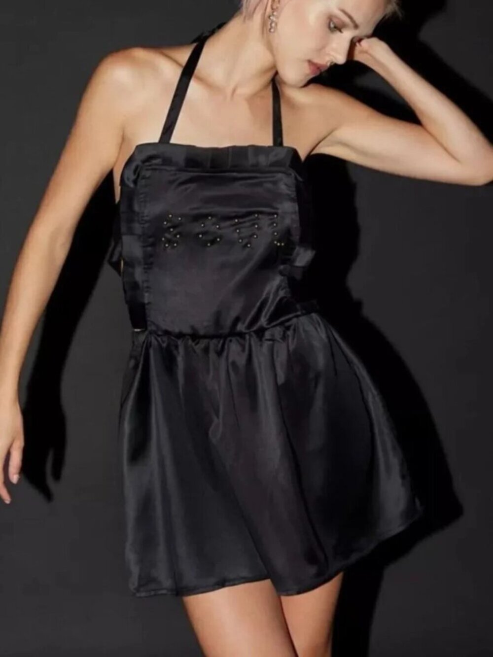 Urban Outfitters Zemeta Brand Black Silky Dress